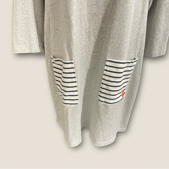 Tommy Hilfiger Gray Casual Tunic Dress Striped Pockets & Back Zipper, Size XL - Picture 5 of 12